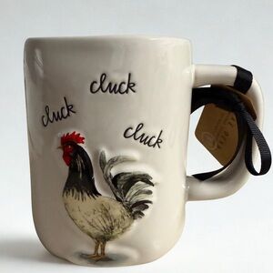 Rae Dunn Cream Mug with Rooster Design